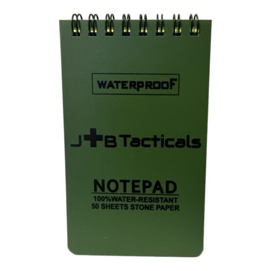 JB Tacticals vandeniui atspari užrašų knygutė 7,5 x 13 cm